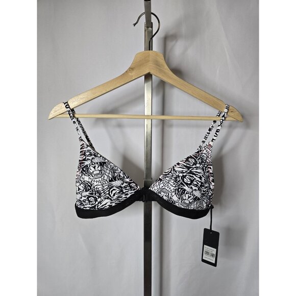 NWT ED HARDY SNOW TIGER WHITE BIKINI SET 2 PIECES SWIMSUIT Size Large - Picture 7 of 16